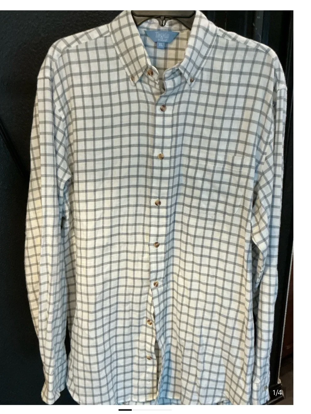 Lot of 2 Tackle & Tides Mens XL Button Down Shirts Plaid Stripe Cotton Bundle